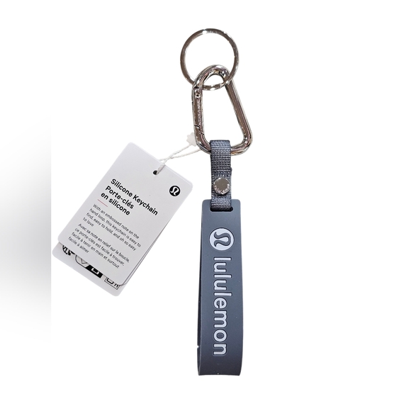 Lululemon Silicone Keychain In Solar Grey/Starch Blue, New - Picture 2 of 3
